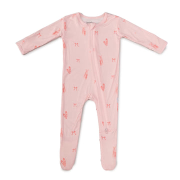 Ballerina Footie For Baby, 9-12 Months - 95% Viscose Made From Bamboo, 5% Spandex - Imported (Ballerina Footie)
