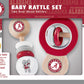 BabyFanatic Wood Rattle 2 Pack - NCAA Alabama Crimson Tide - Officially Licensed Baby Toy Set