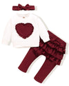 Nzrvaws 2T Girl Clothes Baby 3T Toddler Girl Outfit Love Heart Sweater Long Pant Clothing For Infant Girl