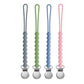 Pacifier Clip for Boys Girls - MORIBOX 4 Pack Paci Clip Soothie Baby Binky Holder for Shower Gift Birthday (Dgrey+Dgreen+Blue+Lp