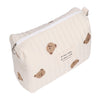 Diaper Storage Bag, Outdoor Diaper Bag Portable Large Capacity for Shopping(Bear Embroidery)