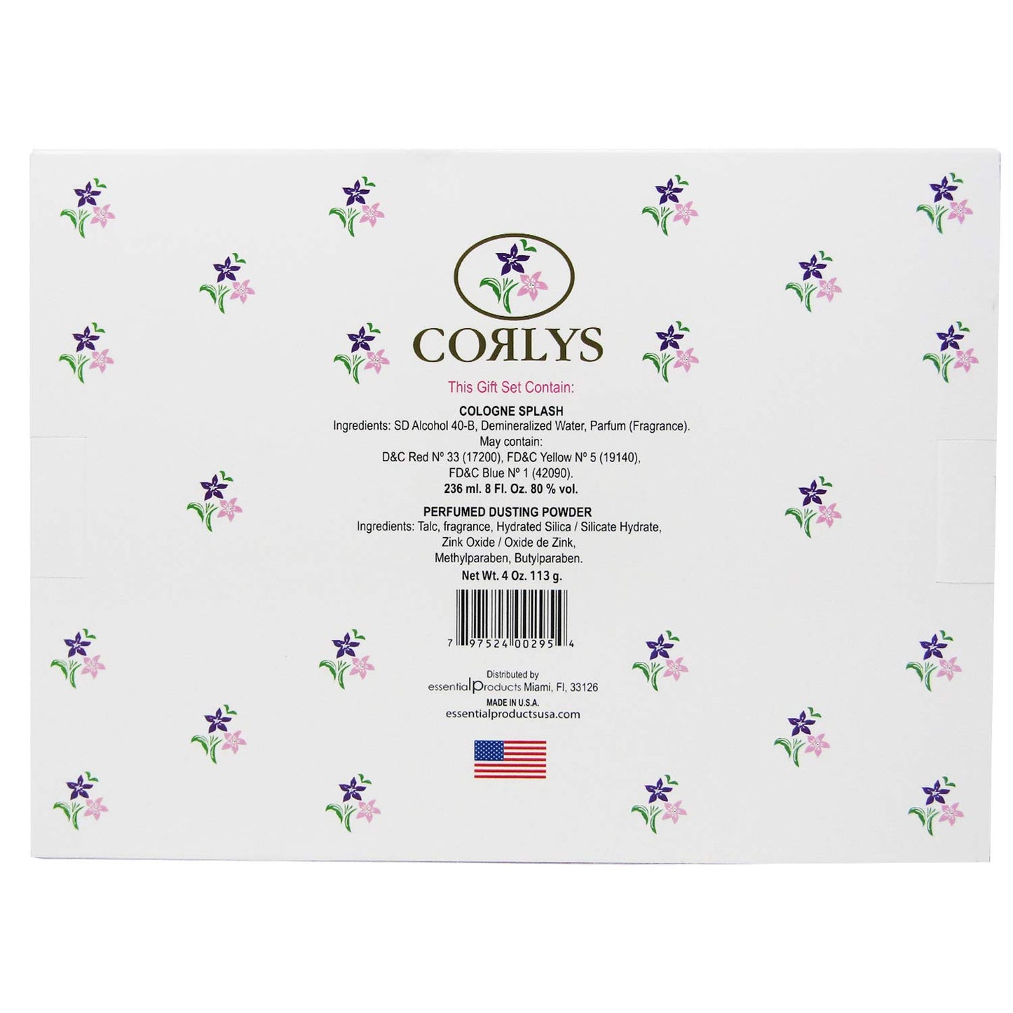 Corlys Violet Baby Cologne And Perfumed Dusting Powder