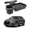 Oshotto (FT04) Foldable Car Auto Headrest Rear Back Seat Table Drink Food Cup Tray Holder Compatible with Audi Q3  Black