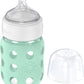 Lifefactory 8-Ounce Wide Neck Glass Baby Bottle With Protective Silicone Sleeve And Stage 2 Nipple, Mint (Lg2211Wmi4)