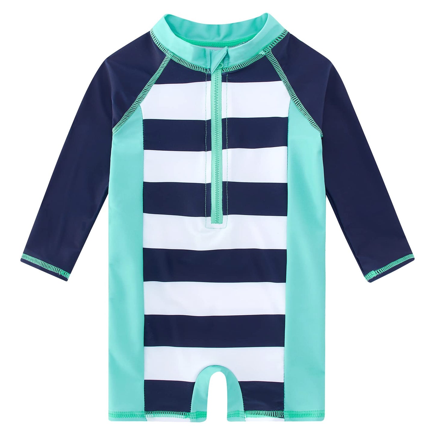 Uideazone Baby Toddler Boys And Girls Long Sleeve Swimsuit Upf 50+ Sun Protection One Piece Swimwear Summer Beach Rashguard Bath