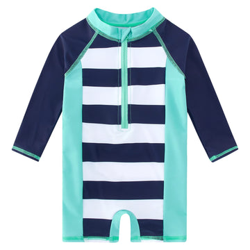Uideazone Baby Toddler Boys And Girls Long Sleeve Swimsuit Upf 50+ Sun Protection One Piece Swimwear Summer Beach Rashguard Bath