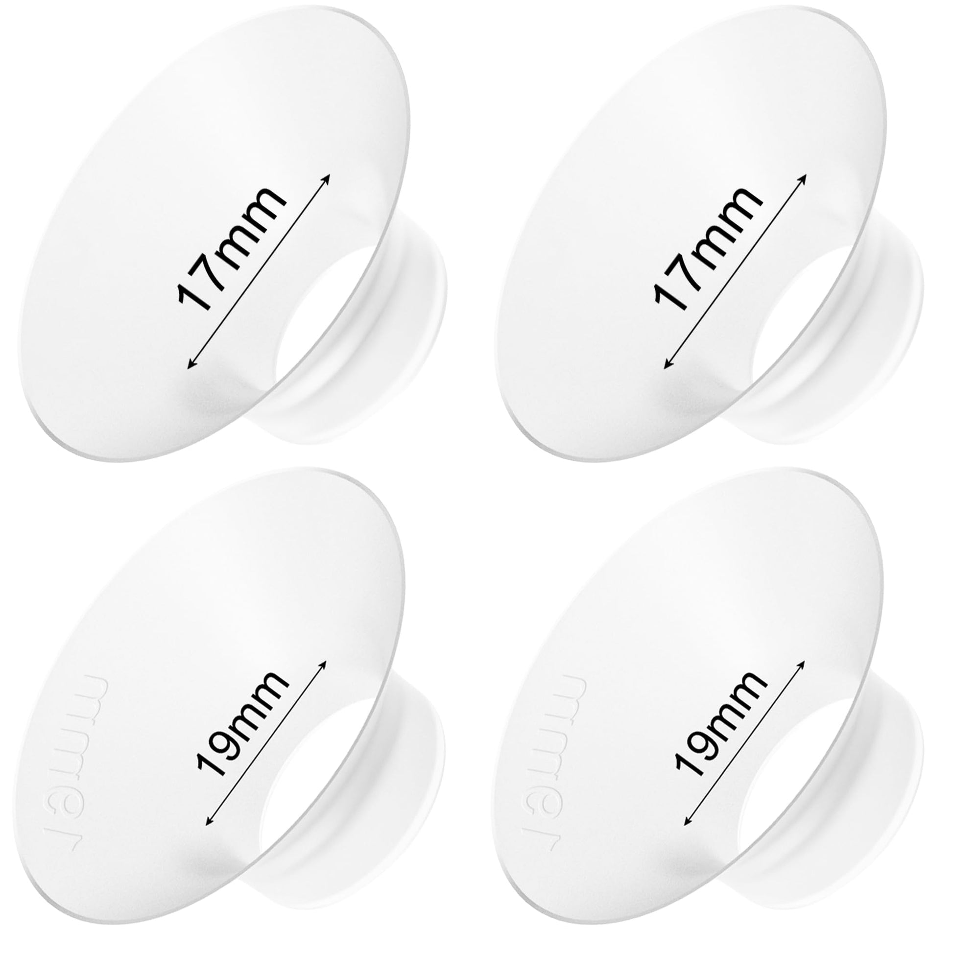 Gotocut Flange Inserts 17 Mm 19 Mm Compatible With For M5/M6/M9/V1 Pro/V2 Pro/V1/V2 Momcozy Breast Pump, Short Flange Insert For