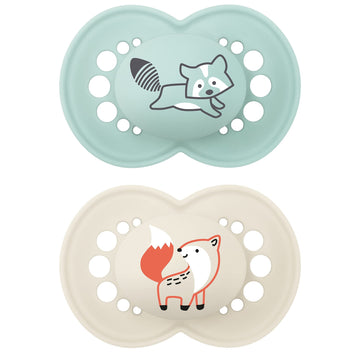 Mam Original Matte Baby Pacifier, Nipple Shape Helps Promote Healthy Oral Development, Sterilizer Case, Boy,16+ Months (Pack Of