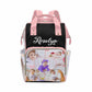 M Yescustom Custom Diaper Bag For Girls Boys Baby Large Capacity Backpack With Photo Personalized Baby Diaper Bags For Mom Water