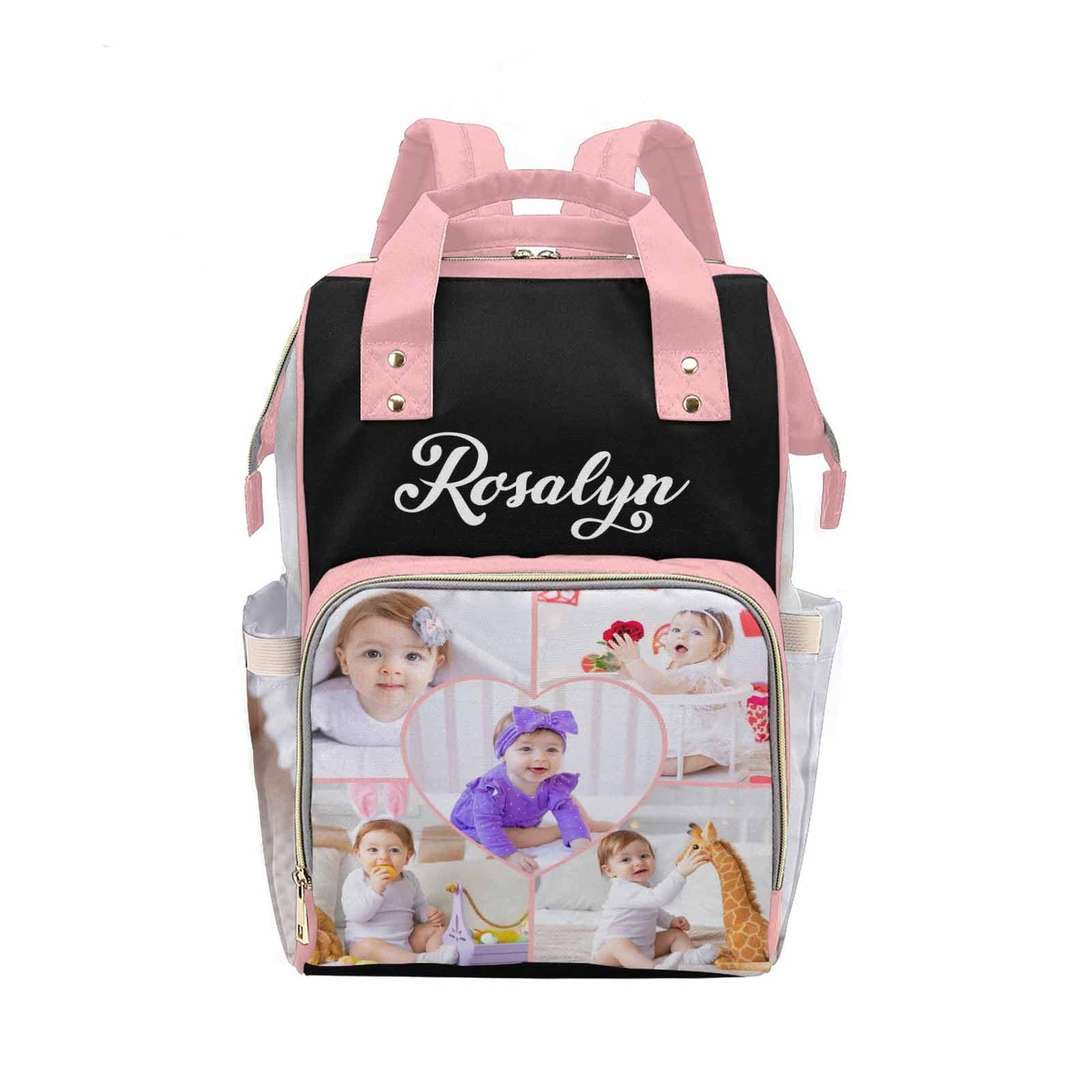 M Yescustom Custom Diaper Bag For Girls Boys Baby Large Capacity Backpack With Photo Personalized Baby Diaper Bags For Mom Water