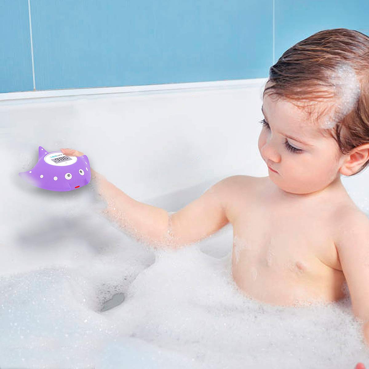 Famidoc Baby Bath Thermometer With Room Thermometer New Upgraded Sensor Technology For Baby Bath Tub Floating Toy Thermometer (P
