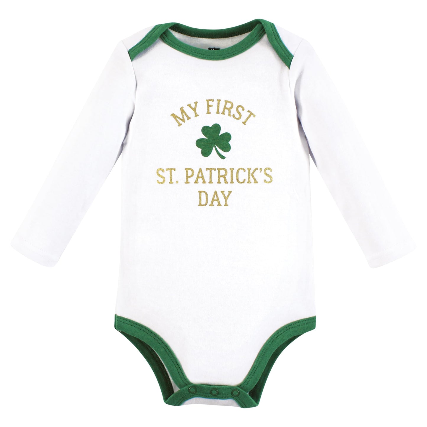 Hudson Baby Infant Boy Cotton Long-Sleeve Bodysuits, Boy First Valentine Easter, 9-12 Months