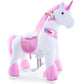 PonyCycle Official Classic U Series Ride on Horse Toy Plush Walking Animal Pink Unicorn Size 4 for Age 4-8 Ux402