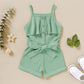 2 Year Old Girl Clothes Summer Toddler Baby Strap Sleeveless One Piece Romper Casual Summer Jumpsuit, Green Suspender Clothes 2-