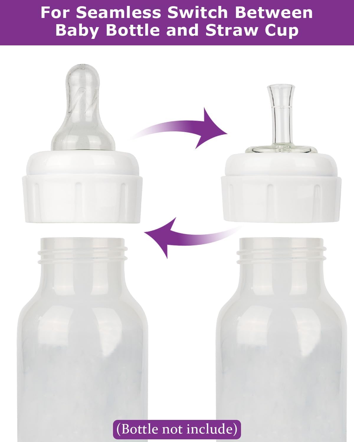 Sippy Straw Nipple For Dr. Brown'S Narrow Baby Bottle & Glass Bottles And Narrow Sippy Spout Bottles,Soft Silicone Transitional