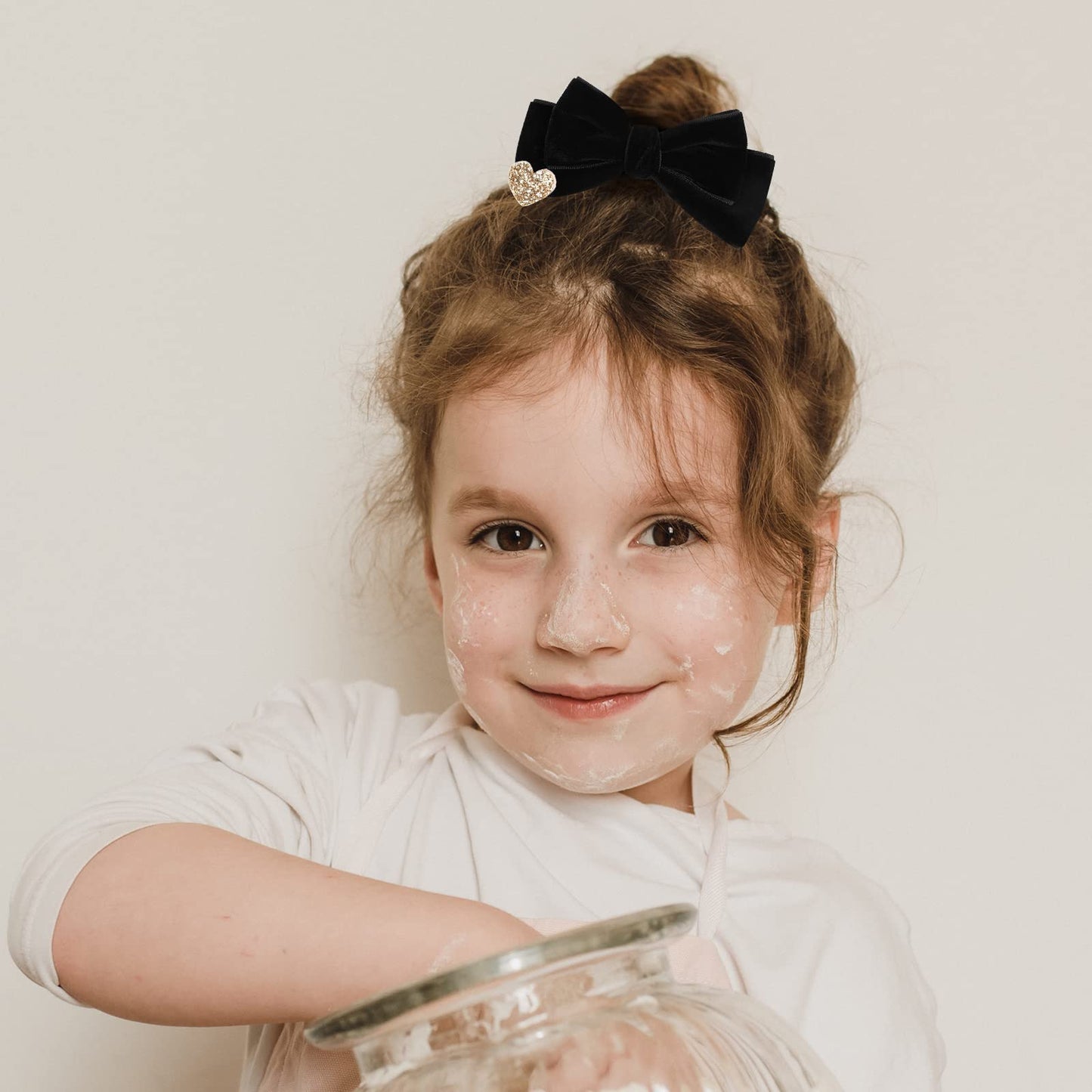 Black Velvet Hair Bows Cute Christmas Valentine School Hair Clips Handmade New Year Hair Accessories For Kids Girls Infants Todd