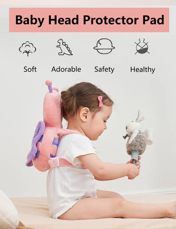 Toddler Baby Protection Backpack Wear,Pink Butterfly
