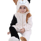 Tonwhar Unisex Baby Animal Halloween Costume Kid'S And Toddler'S Autumn Winter Outfits Jumpsuit(1-3 Months,Cat)