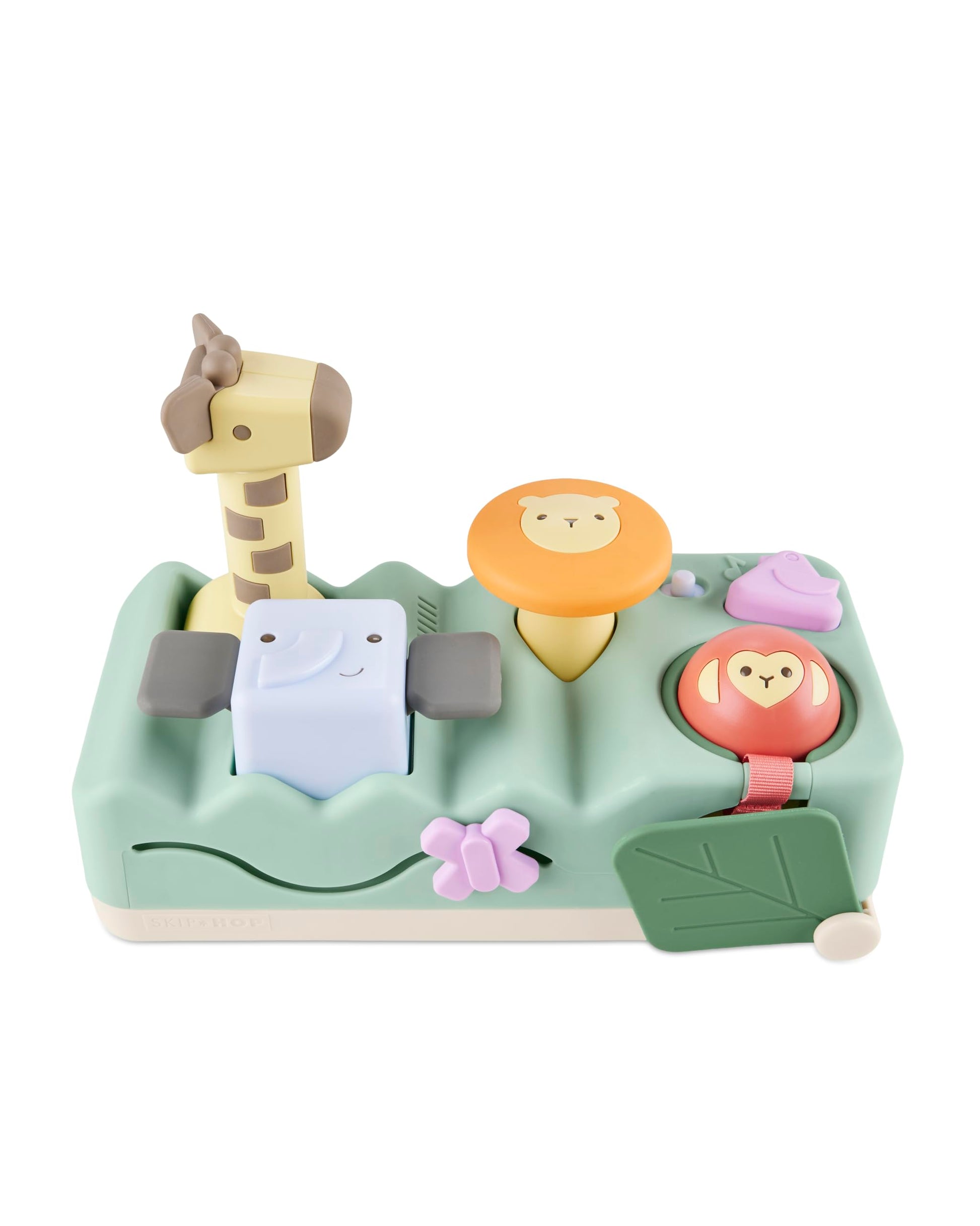 Skip Hop Tummy Time & Seated Play Cause & Effect Developmental Musical Baby Toy with 12 Animal Sounds, Lights, Music and 6 Activ