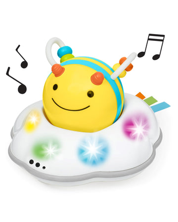 Skip Hop Baby Follow-Me Bee Tummy Time Crawl Toy 3-Stage Infant Sensory Development with Lights Sounds and Music Explore & More 