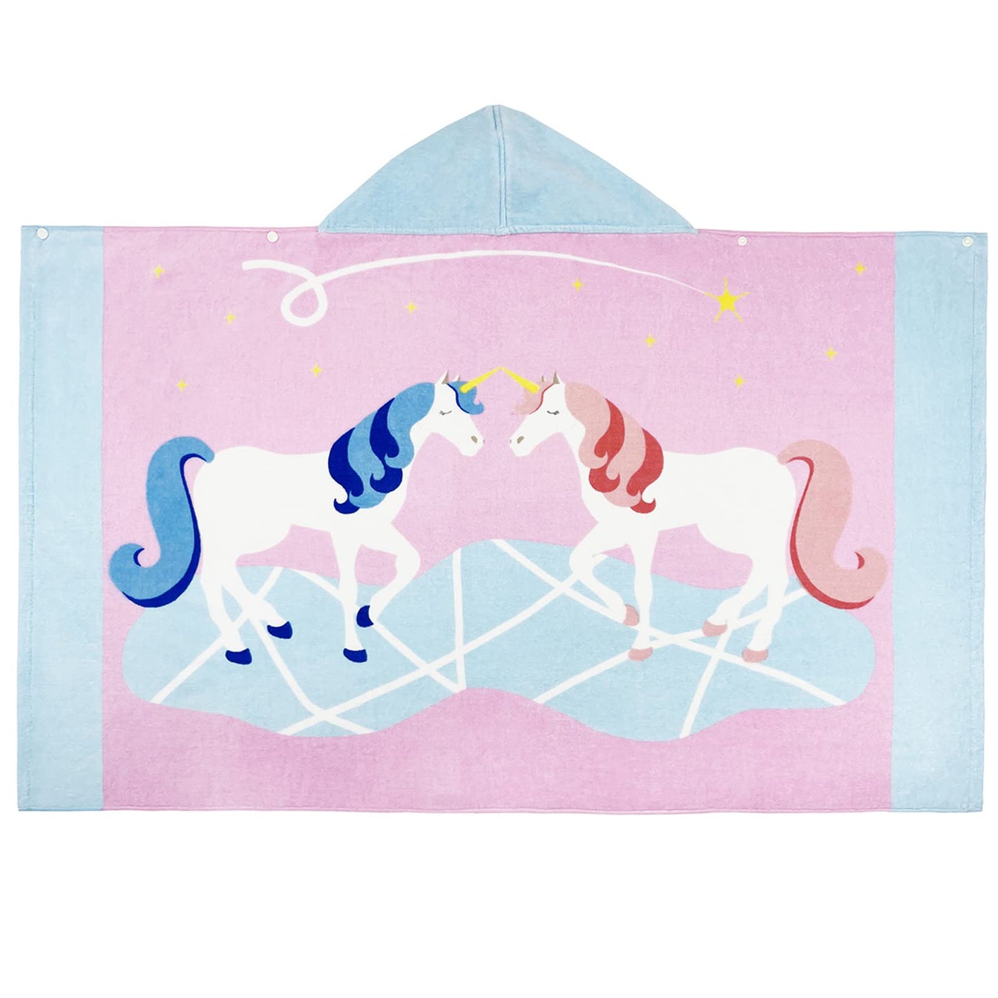 Bangsaur Kids Hooded Bath Beach Towels, Oversize 100% Cotton 50'X30' Wrap, Toddlers Girls 3-12 Years Coverup Double Unicorn
