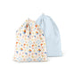 Esembly Ditty Bag Duo - Reusable Waterproof Wet Bags for Cloth Diapers, Swimsuits, Toiletries, and Snacks, Set of 2 - Quilted + 