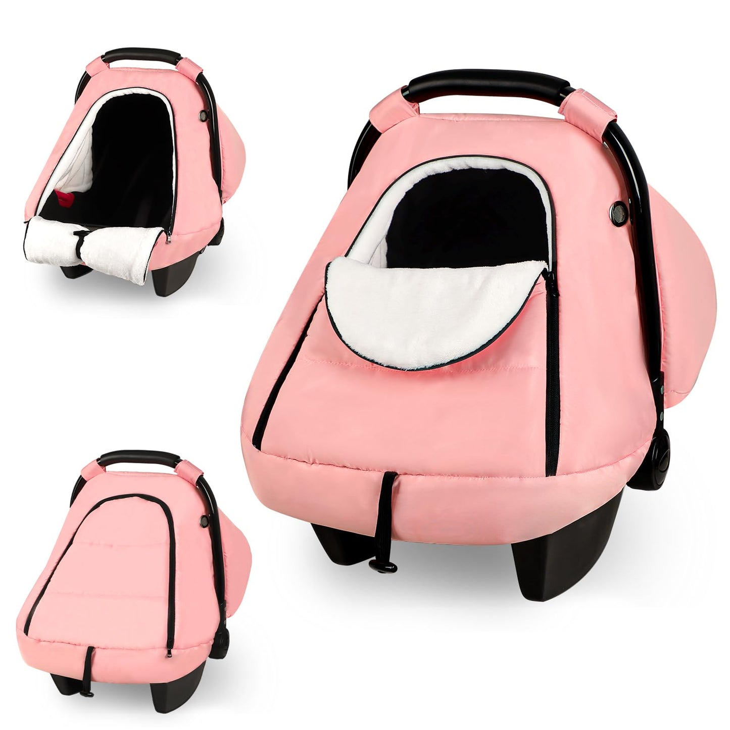 SWESEN Winter Car Seat Covers for Babies, Cozy & Warm Cover, Infant Car Seat Canopy Water Resistant, Universal Cold Weather Shie