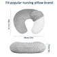 Ievolve Minky Nursing Pillow Cover Breast Feeding Pillow Cover Slipcover U Shape For Baby Boy Girl,Cover Only(Babyblue&Lightbeig
