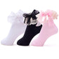 Baiyixin 3 Pack Little Girls Cotton Lace Ruffle Princess Style Dress Socks, Z-3Colors, 6-9 Years