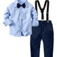 Artmine Toddler Boy Clothes Suit Gentleman Wedding Outfits, Formal Dress Shirt+Bowtie+Vest+Pants