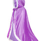 Century Star Girl Fur Princess Cape With Hood Girls Cloak For Little Girls Christmas Purple 2-3 Years