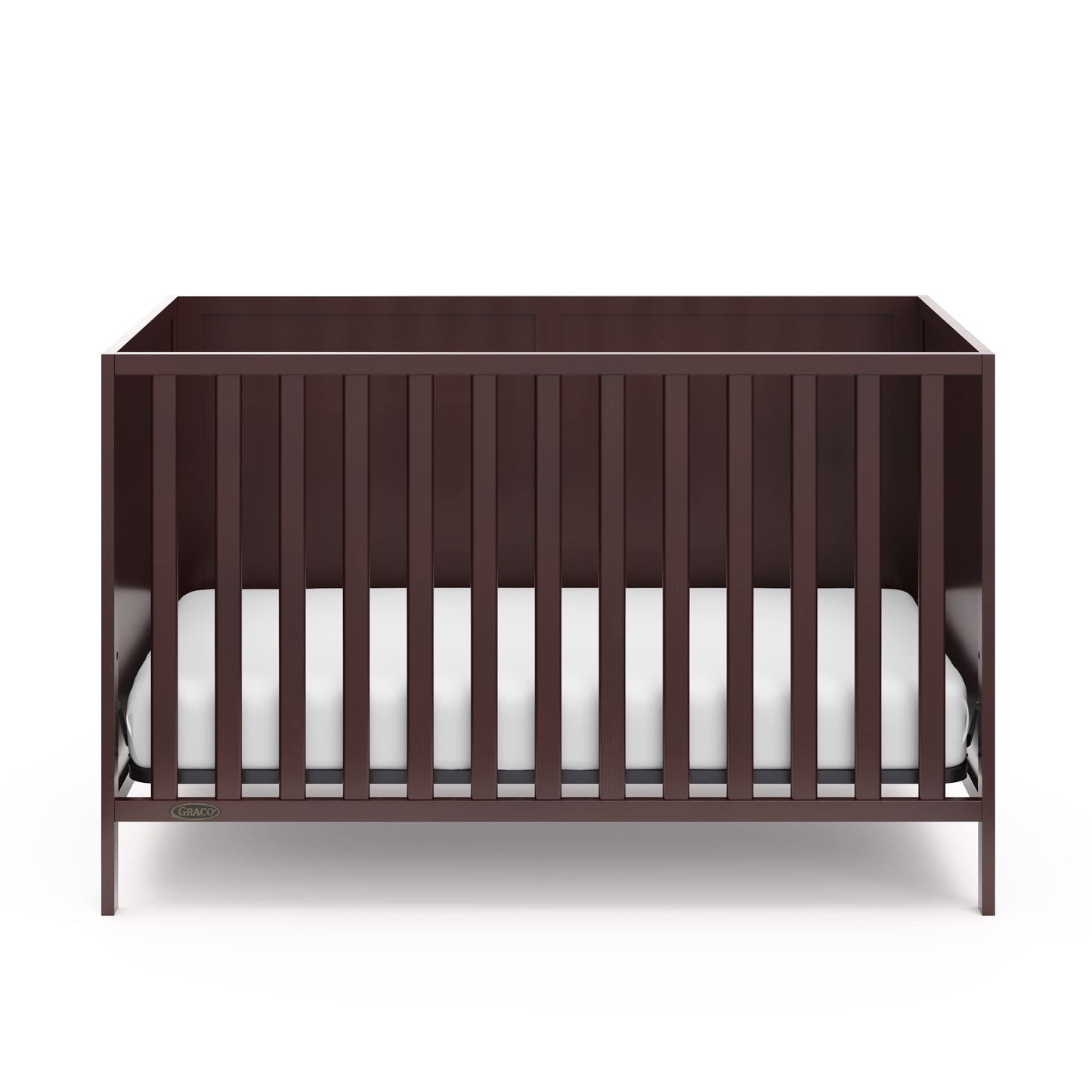 Graco Theo Crib And Mattress Nursery Essentials Pack (White) - Greenguard Gold Certified Baby Crib & Crib Mattress, Cribs With M