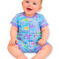Tuddybuddy 100% Cotton Shorts Romper/Jumpsuit/Bodysuit Set For Baby (Pack Of 1 Playsuits  Blue Jelly Fish,03 Months)