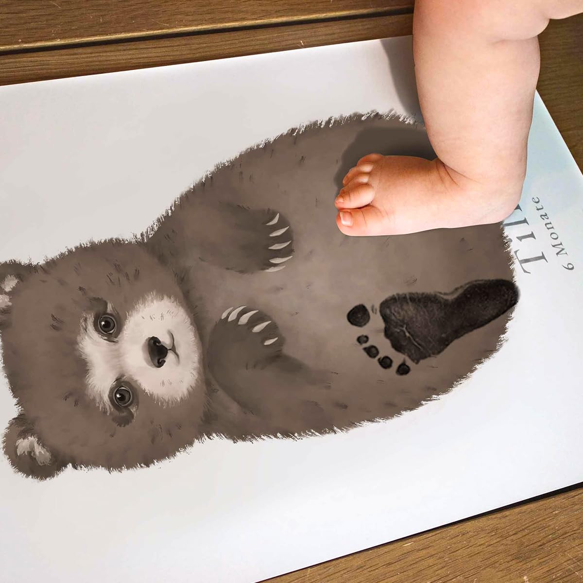Qicai Xiaolu Newborn Footprint Kit Maker, Perfect For Creating Keepsakes, Memories, And Gifts. Suitable For Baby Boys, Girls, Ne