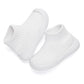 Eashi Toddler Shoes Girls Boys Sock Shoes Toddler Dress Shoes Baby Walking Shoes Slip On Size 7 White