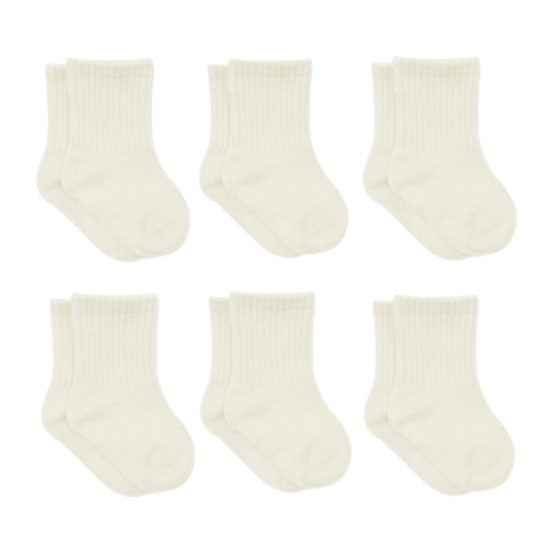 Bistyle Baby Grip Ankle Socks 6 Pairs | Newborn Infant Toddlers Socks Organic Cotton | Kids Boys Girls Ankle Socks (Us, Age, 6 M