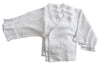 Bambini Long Sleeve Side Snap With Mittens - 3 Pack - Small - White