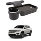 Oshotto (FT04) Foldable Car Auto Headrest Rear Back Seat Table Drink Food Cup Tray Holder Compatible with Jeep Compass  Black