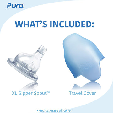 Pura Kiki 9Oz/260Ml Stainless Steel Insulated Sippy Bottle W/Sleeve, Plastic-Free, Madesafe Certified, Medical-Grade Silicone Si
