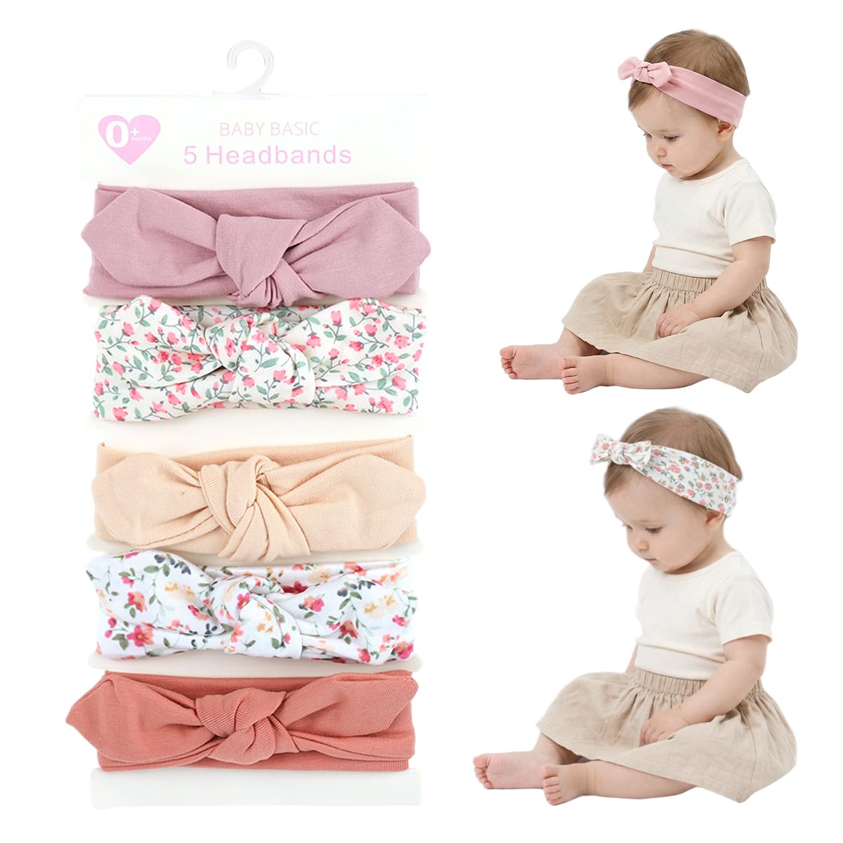 Snowie Soft Baby Headbands Soft Stretchy Baby Girl Bows Newborn
