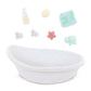 LullaBaby - Bath Set - Tub Toys - Baby Doll Accessories - Real Water Play - Kids Ages 2 Years Old & Up - Baby Doll Bathtub