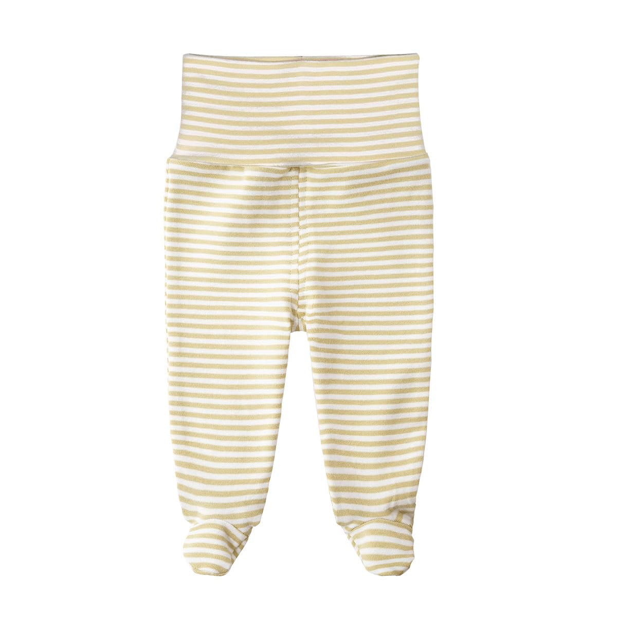 Teach Leanbh Infant Baby 3 Pack Footed Pants Cotton High Waist Casual Leggings (6 Months, B)