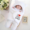 Swissberry Baby Blanket new Born Pack of Hooded Swaddle Wrapper Pack of 1 pc.(White Dad, 06 Months)