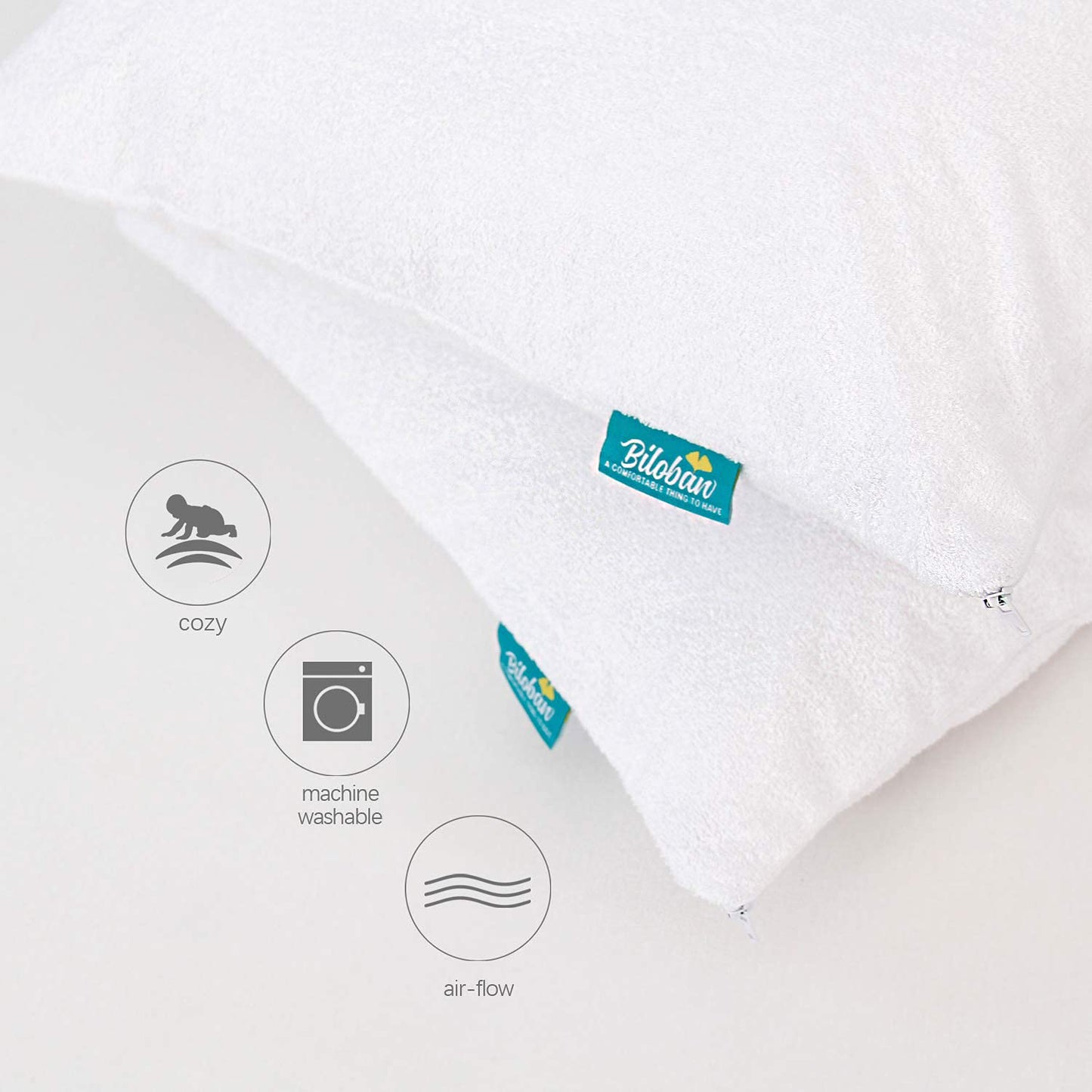 Toddler Pillowcase Protector 2 Pack, Waterproof Pillowcase Cover, Viscose Made From Bamboo Travel Pillow Case Cover With Zipper,