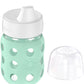Lifefactory 8-Ounce Wide Neck Glass Baby Bottle With Protective Silicone Sleeve And Hard Sippy Spout, Mint (Lg2221Wmi4)