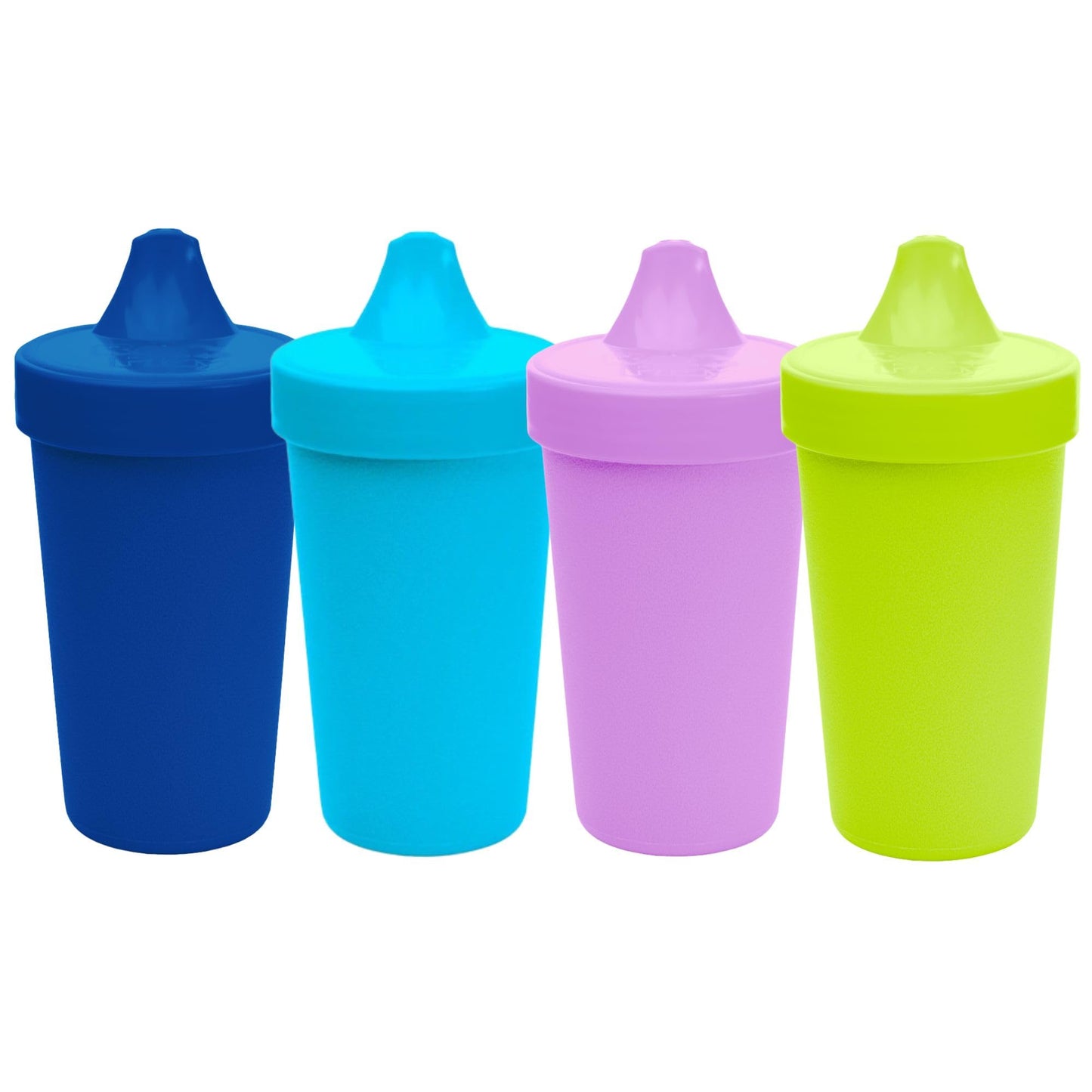 Re-Play Spill-Proof Sippy Cups - Reusable 10 Oz Set of 4, Dishwasher & Microwave Safe, Made in USA, Space