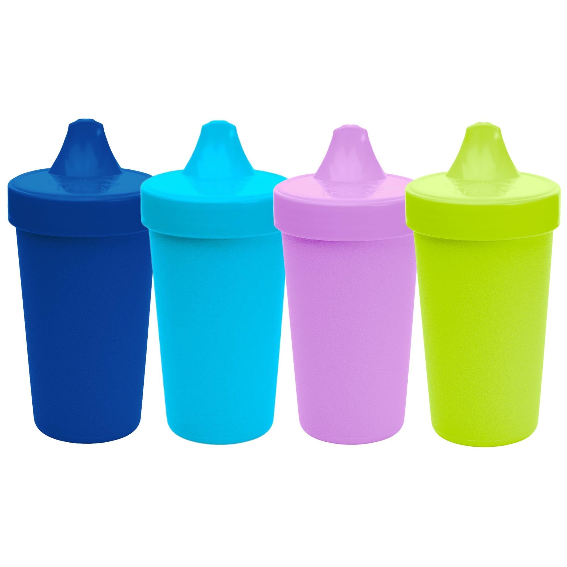 Re-Play Spill-Proof Sippy Cups - Reusable 10 Oz Set of 4, Dishwasher & Microwave Safe, Made in USA, Space