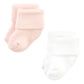 Hudson Baby Unisex Baby Cotton Rich Newborn And Terry Socks, Solid Pink Neutral, 6-12 Months