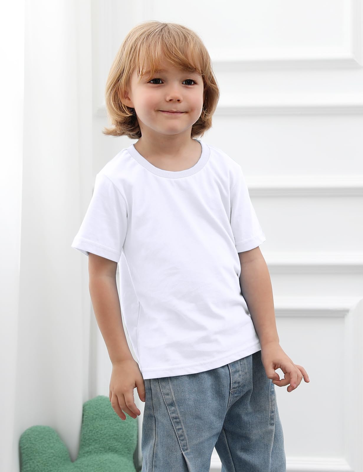 Cosland Toddler Plain Tshirts Baby Boy Shirt 3T, White