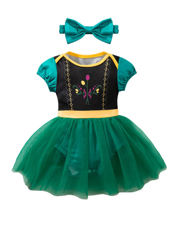 Bakjuno Baby Girls Princess Costumes Tutu Dress Birthday Party Halloween Cosplay Christmas Dress Up With Headband (3-6 Months)
